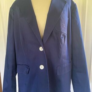 Ralph Lauren Navy Blazer with Embroidered Logo